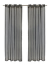 CommonWealth No Se'em Sheer Grommet Outdoor Curtain Panel 50" x 96" Black