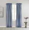 Ticking Stripe Room Darkening Pole Top Curtain Panel Pair each 40" x 63" Navy