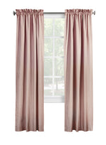 Ticking Stripe Room Darkening Pole Top Curtain Panel Pair each 40" x 45" Burgundy