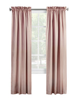 Ticking Stripe Room Darkening Pole Top Curtain Panel Pair each 40" x 63" Burgundy