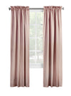 Ticking Stripe Room Darkening Pole Top Curtain Panel Pair each 40" x 72" Burgundy