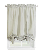 CommonWealthTicking Stripe Room Darkening Pole Top Tie-up Curtain 40" x 63" Sage