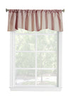 Ticking Stripe Room Darkening Pole Top Flat Valance 60" x 18" Burgundy