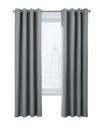 CommonWealthVentura Blackout Grommet Curtain Panel Pair each 52" x 63" Dark Grey