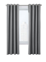 CommonWealthVentura Blackout Grommet Curtain Panel Pair each 52" x 63" Dark Grey