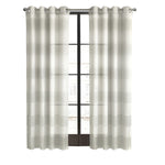 CommonWealthParaiso Sheer Grommet Curtain Panel 52" x 84" Ivory Grey