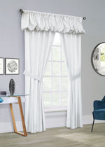 Prescott Room Darkening Rod Pocket Curtain Panel Five" One Set 80" x 63" White