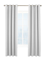 CommonWealth Home Fashions Kelly Blackout Grommet Curtain Panel 52" x 95" White