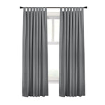 CommonWealthVentura Blackout Tab Top Curtain Panel Pair each 52" x 63" Dark Grey