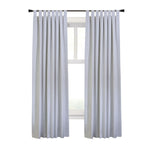 CommonWealthVentura Blackout Tab Top Curtain Panel Pair each 78" x 84" White