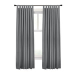 CommonWealthVentura Blackout Tab Top Curtain Panel Pair each 78" x 84" Dark Grey