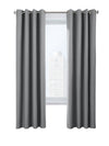 CommonWealthVentura Blackout Grommet Curtain Panel Pair each 78" x 84" Dark Grey