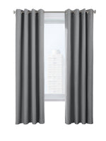 CommonWealthVentura Blackout Grommet Curtain Panel Pair each 78" x 84" Dark Grey