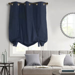 CommonWealthWeathermate Room Darkening Grommet Tie-up Curtain 40" x 63" Navy