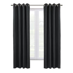 CommonWealth Home Fashions Shadow Blackout Grommet Curtain Panel 52" x 84" Black