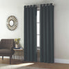 CommonWealth Home Fashions Shadow Blackout Grommet Curtain Panel 52" x 95" Black