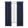 CommonWealth Home Fashions Shadow Blackout Grommet Curtain Panel 52" x 84" Navy