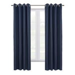 CommonWealth Home Fashions Shadow Blackout Grommet Curtain Panel 52" x 84" Navy