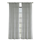 CommonWealthTrenton Light Filtering Dual Header Curtain Panel 52" x 84" Grey
