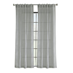 CommonWealthTrenton Light Filtering Dual Header Curtain Panel 52" x 95" Grey