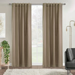 CommonWealthMulberry Light Filtering Dual Header Curtain Panel 54" x 84" Blush