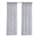 CommonWealth Two Tone Leaf Sheer Grommet Outdoor Curtain Panel 54" x 84" Grey