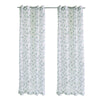 CommonWealth Two Tone Leaf Sheer Grommet Outdoor Curtain Panel 54" x 96" Green