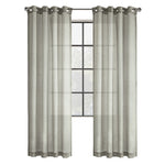 CommonWealth Home Fashions Belge Sheer Grommet Curtain Panel 52" x 84" Grey