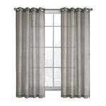 CommonWealth Home Fashions Belge Sheer Grommet Curtain Panel 52" x 84" Stone