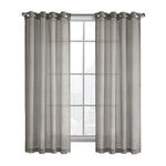 CommonWealth Home Fashions Belge Sheer Grommet Curtain Panel 52" x 95" Stone