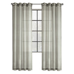 CommonWealth Home Fashions Belge Sheer Grommet Curtain Panel 52" x 63" Grey
