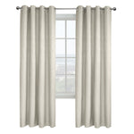 CommonWealth Home Fashions Ethan Blackout Grommet Curtain Panel 52" x 84" White