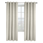 CommonWealth Home Fashions Ethan Blackout Grommet Curtain Panel 52" x 95" White