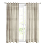 CommonWealthLindsey Light Filtering Back Tab Curtain Panel 52" x 63" Linen