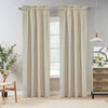 Checkmate Room Darkening Pole Top Curtain Panel Pair each 40" x 63" Grey