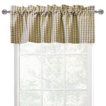 CommonWealthCheckmate Room Darkening Pole Top Flat Valance 40" x 15" Grey