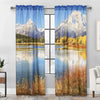 Photo Real Mountains Light Filtering Pole Top Curtain Pair each 38" x 84" Multi