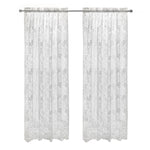 CommonWealth Home Fashions Limoges Sheer Rod Pocket Curtain Panel 55" x 84" White