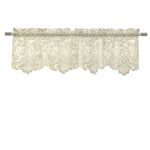 CommonWealth Home Fashions Limoges Sheer Rod Pocket Flat Valance 55" x 15" Ivory