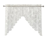 CommonWealthLimoges Sheer Rod Pocket Swag Valance Set 72" x 32" White