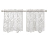 CommonWealthLimoges Sheer Rod Pocket Curtain Tiers Pair each 55" x 24" White