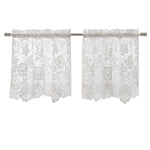 CommonWealthLimoges Sheer Rod Pocket Curtain Tiers Pair each 55" x 24" White