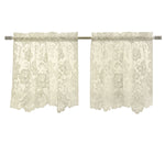 CommonWealthLimoges Sheer Rod Pocket Curtain Tiers Pair each 55" x 24" Ivory