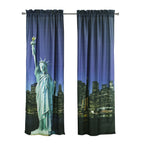 Photo Real Statue Of Liberty Light Filtering Pole Top Curtain Panel Pair each 37" x 84" Multi