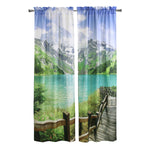Photo Real Landscape Light Filtering Pole Top Curtain Panel Pair each 37" x 84"