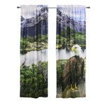 Photo Real Bald Eagle Light Filtering Pole Top Curtain Panel Pair each 37" x 84"