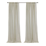 CommonWealthBolton Light Filtering Dual Header Curtain Panel 52" x 84" Linen