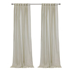 CommonWealthBolton Light Filtering Dual Header Curtain Panel 52" x 95" Linen