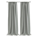 CommonWealthBirmingham Room Darkening Dual Header Curtain Panel 52" x 63" Silver