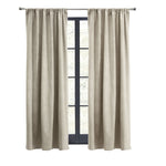 CommonWealthSeren Room Darkening Dual Header Curtain Panel 50" x 84" Oyster